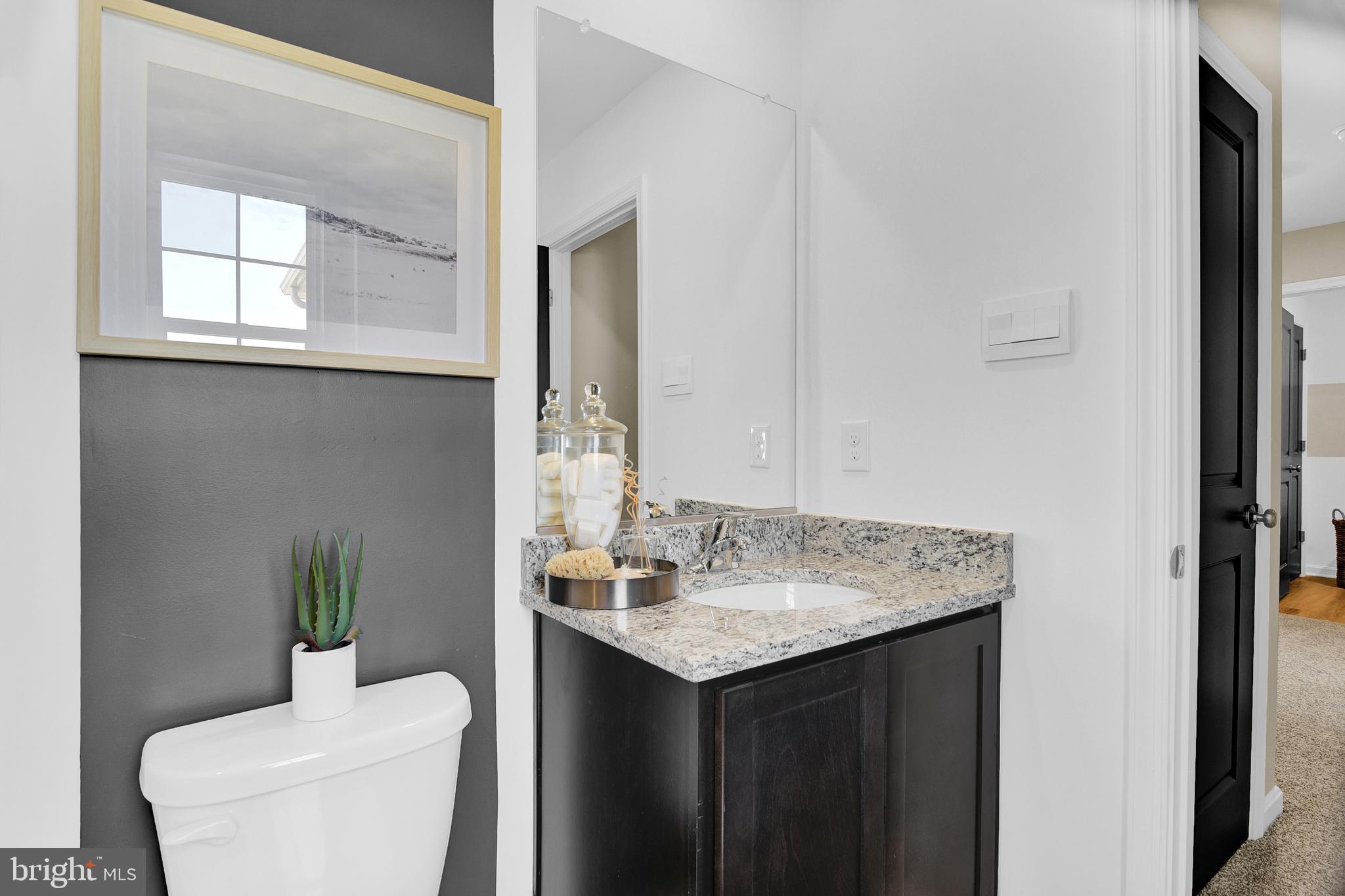 978 Pagonia Road Joppa, MD 21085 - Photo 30 of 34 a bathroom with a granite countertop sink and a toilet