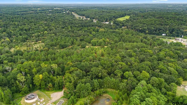 an aerial view of a house a yard swimming pool and outdoor seating