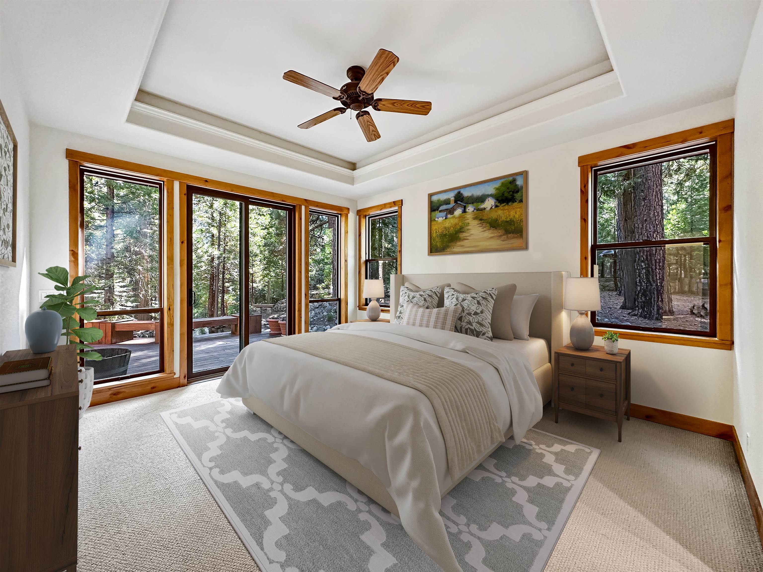 1025 Carmichael Road Clio, CA 96106 - Photo 9 of 21 a spacious bedroom with a large bed and a large window