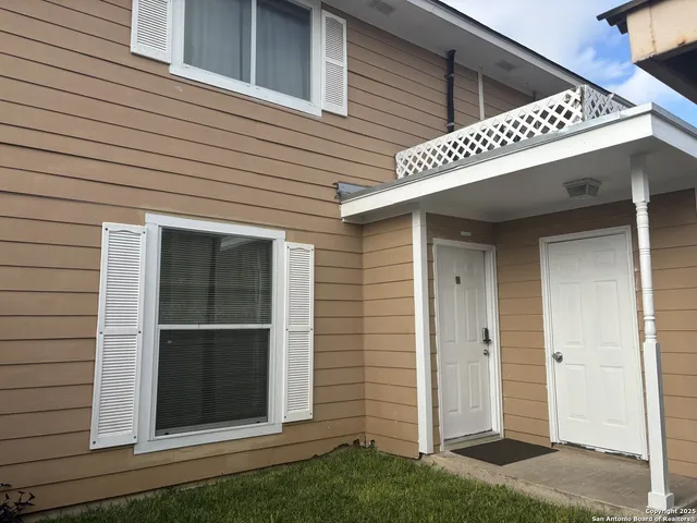 a view of front door of a house