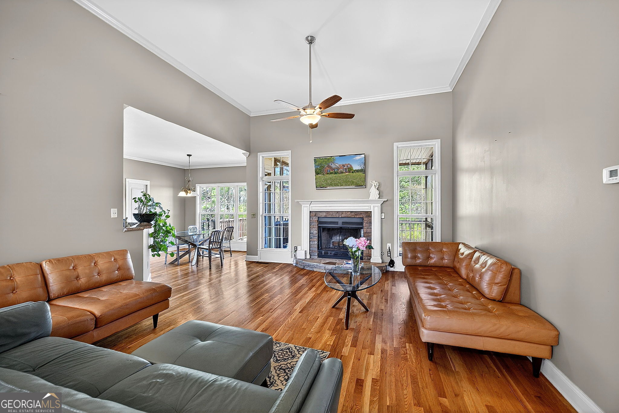 360 Happy Hill Road Carrollton, GA 30116 - Photo 9 of 50 a living room with furniture and a fireplace