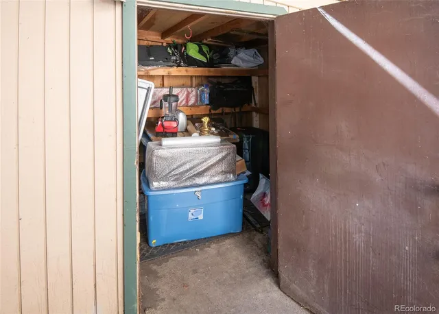 a room with storage and utility