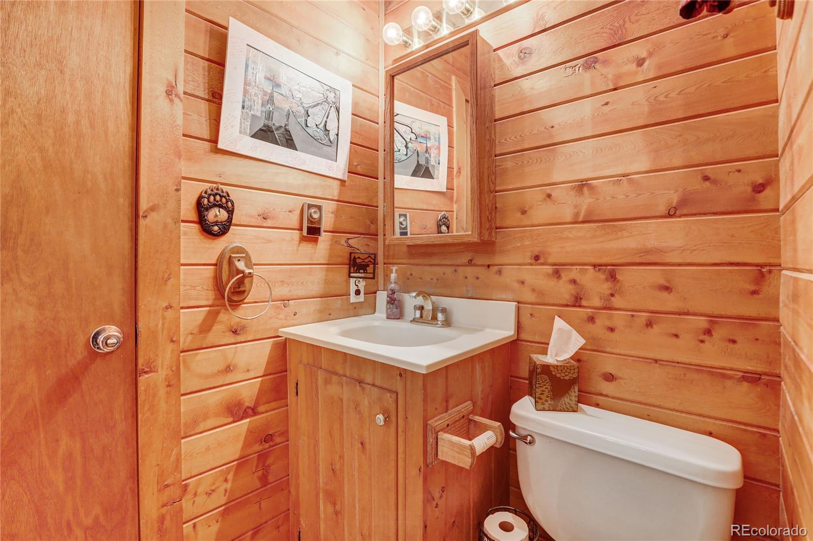 25 Granada Way Pine, CO 80470 - Photo 23 of 40 a bathroom with a sink toilet and shower