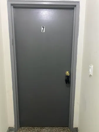 a view of a door