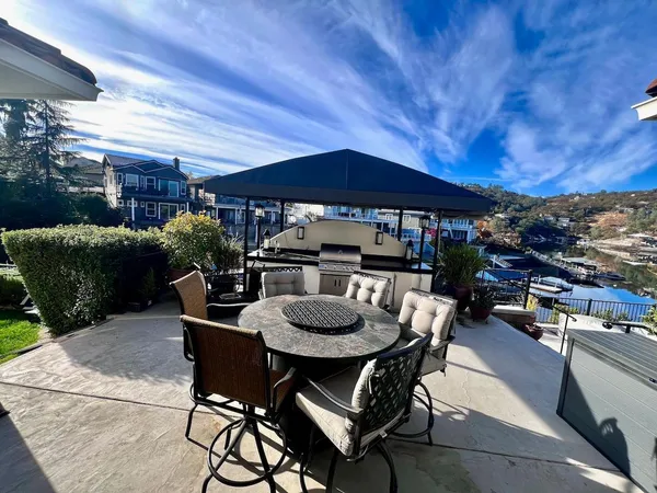 a table and chairs in patio