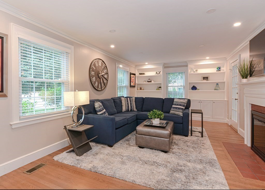 2 Shirley Road Wellesley, MA 02482 - Photo 4 of 32 a living room with furniture a fireplace and a window