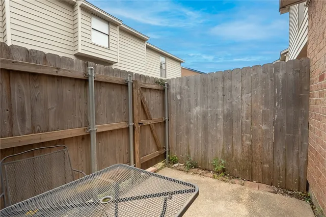 a backyard of a house
