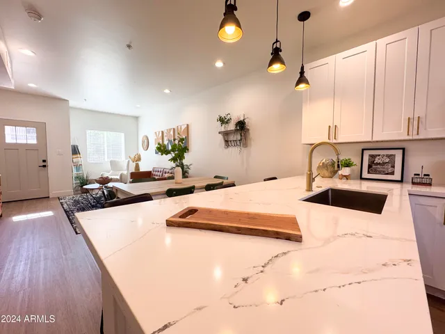 a view of road with flower around