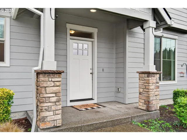 a front view of a house with a