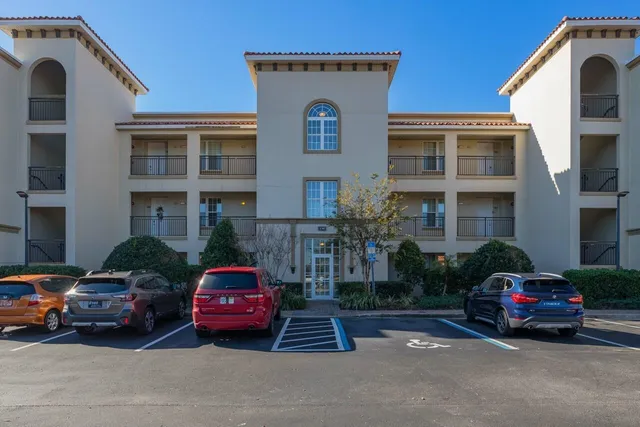 a car parked in front of a building