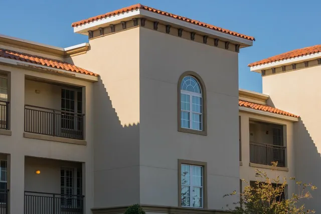 a front view of a house with windows