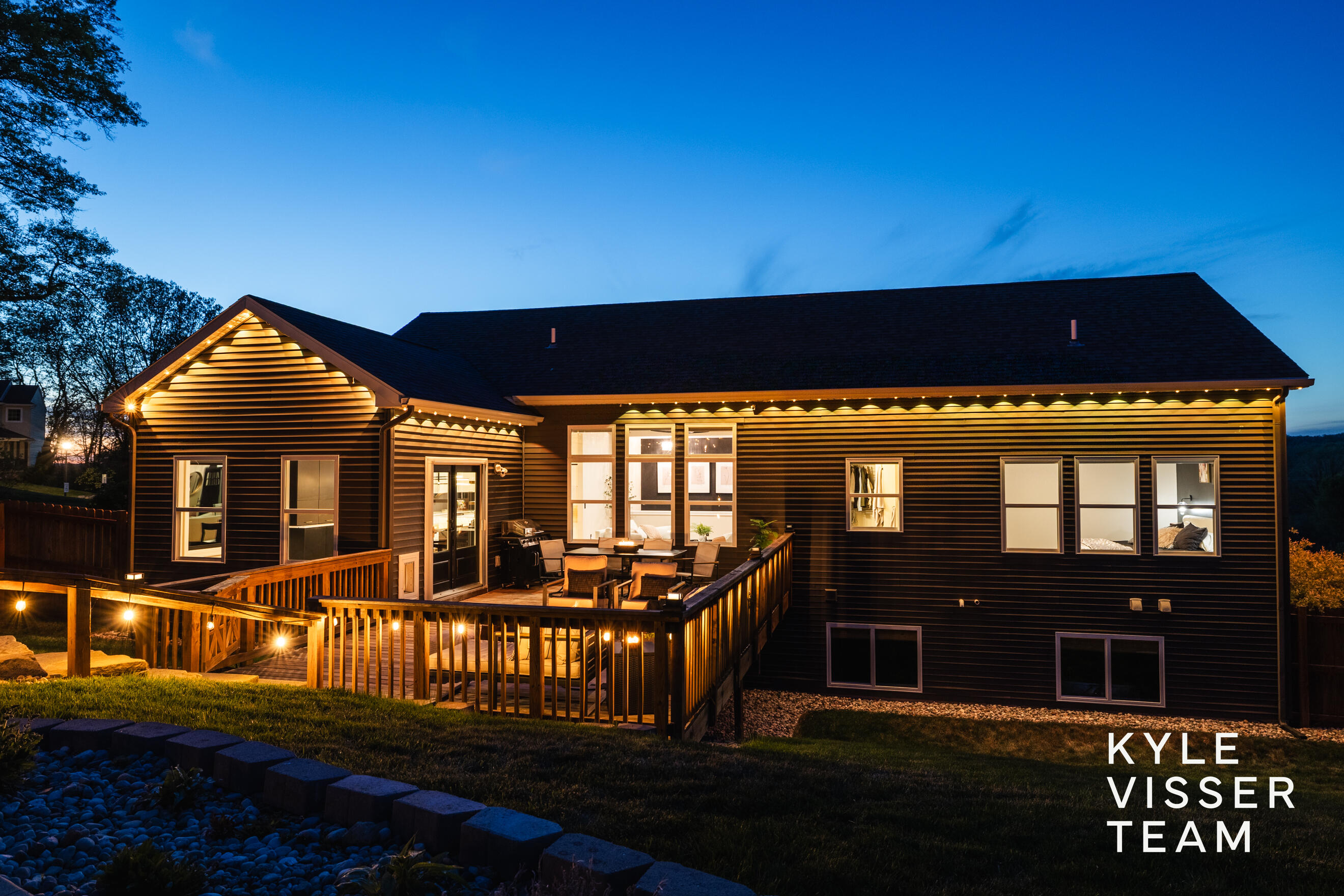 4069 Amazon Drive Lowell, MI 49331 - Photo 55 of 64 Back Exterior with Govee Lighting