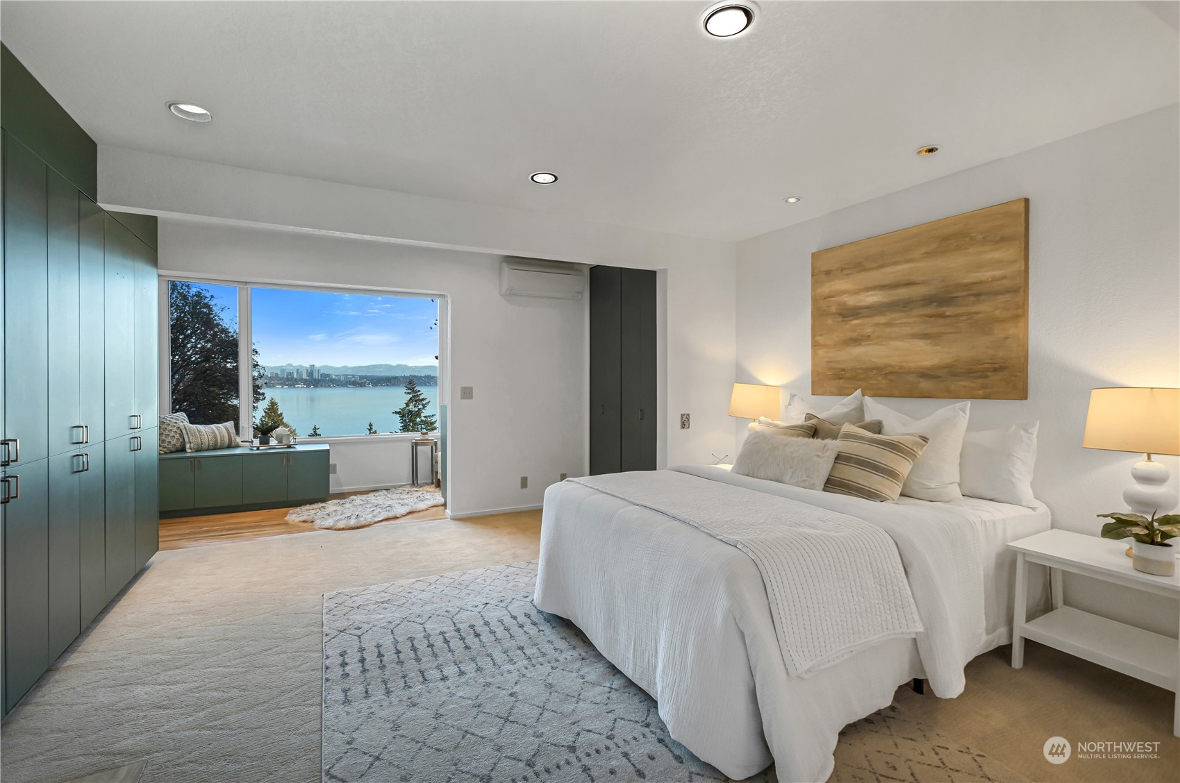 436 36th Avenue Seattle, WA 98122 - Photo 19 of 39 a bedroom with a large bed and a view of bathroom