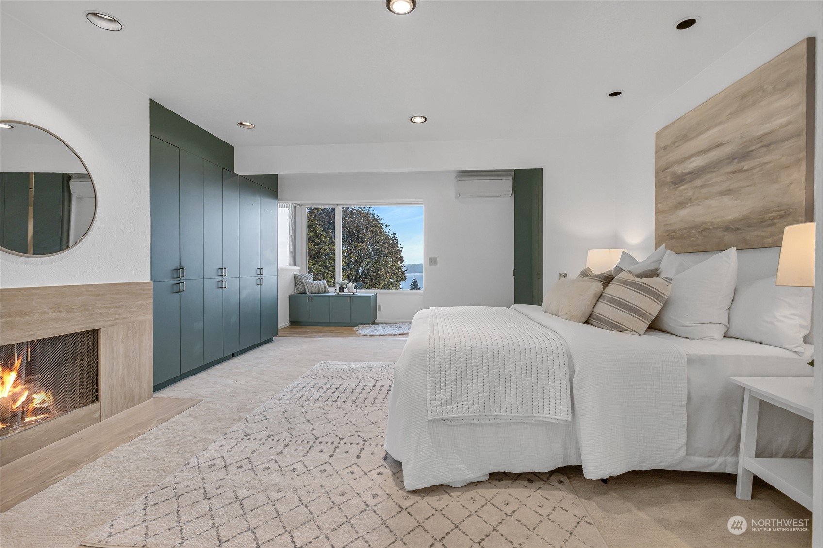 436 36th Avenue Seattle, WA 98122 - Photo 22 of 39 a bedroom with a bed and a fireplace