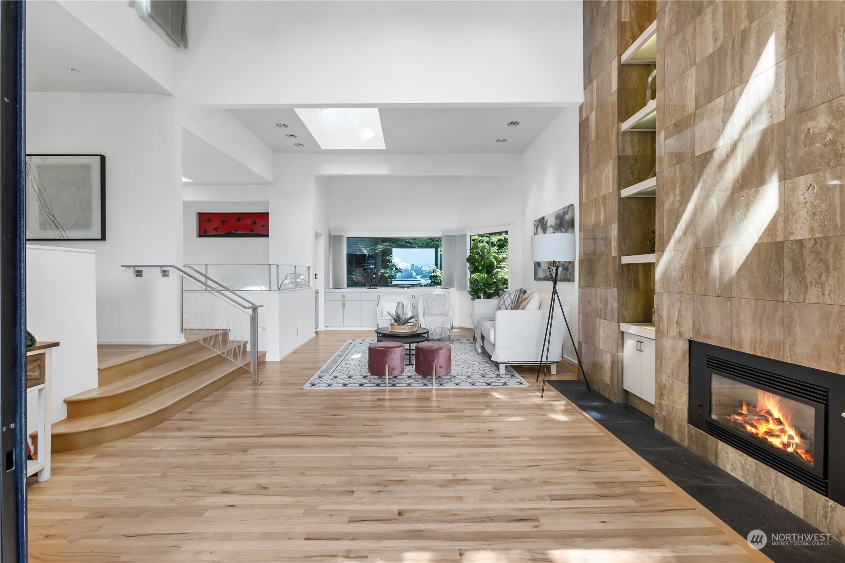 436 36th Avenue Seattle, WA 98122 - Photo 7 of 39 a living room with furniture and a fireplace