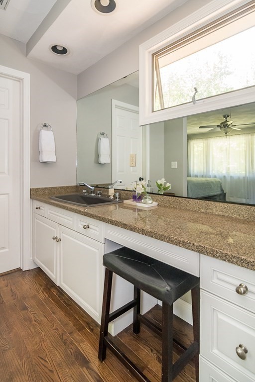 50 Ash Street Rehoboth, MA 02769 - Photo 23 of 34 a bathroom with a granite countertop sink and a mirror