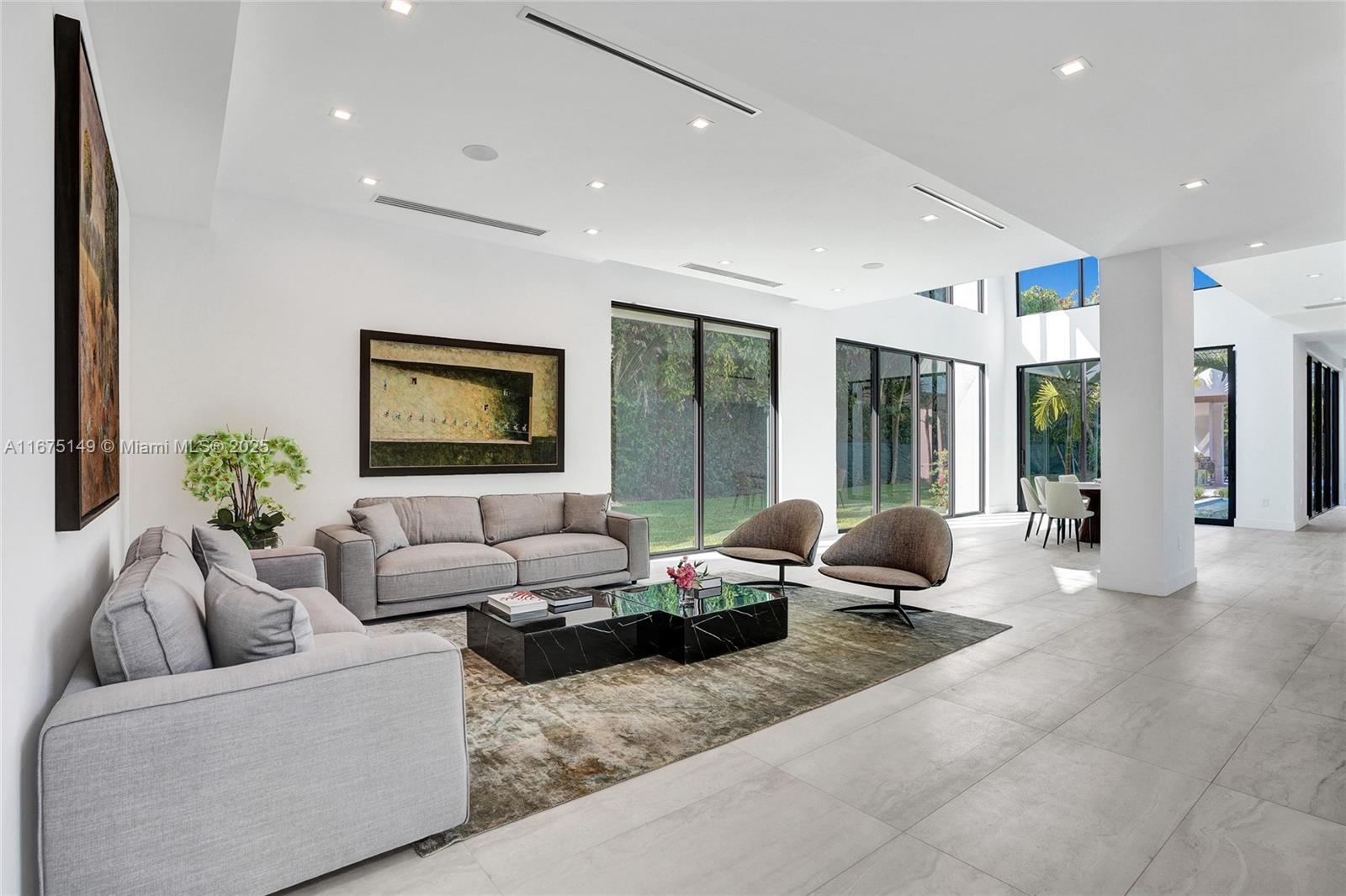 6350 Southwest 112th Street Pinecrest, FL 33156 - Photo 18 of 88 a living room with furniture and large windows