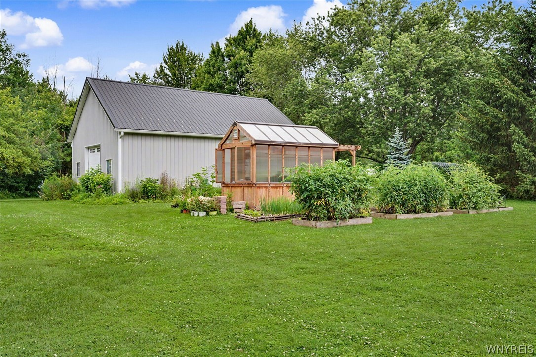 6600 Dye Road Newstead, NY 14001 - Photo 7 of 50 Ground level view of greenhouse & Parco outbuilding