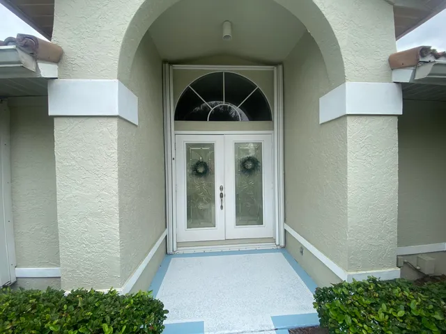 a view of front door of house