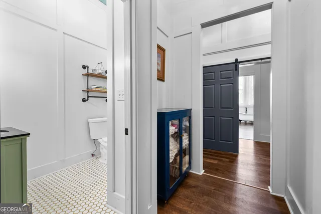 a view of a workspace with furniture and toys