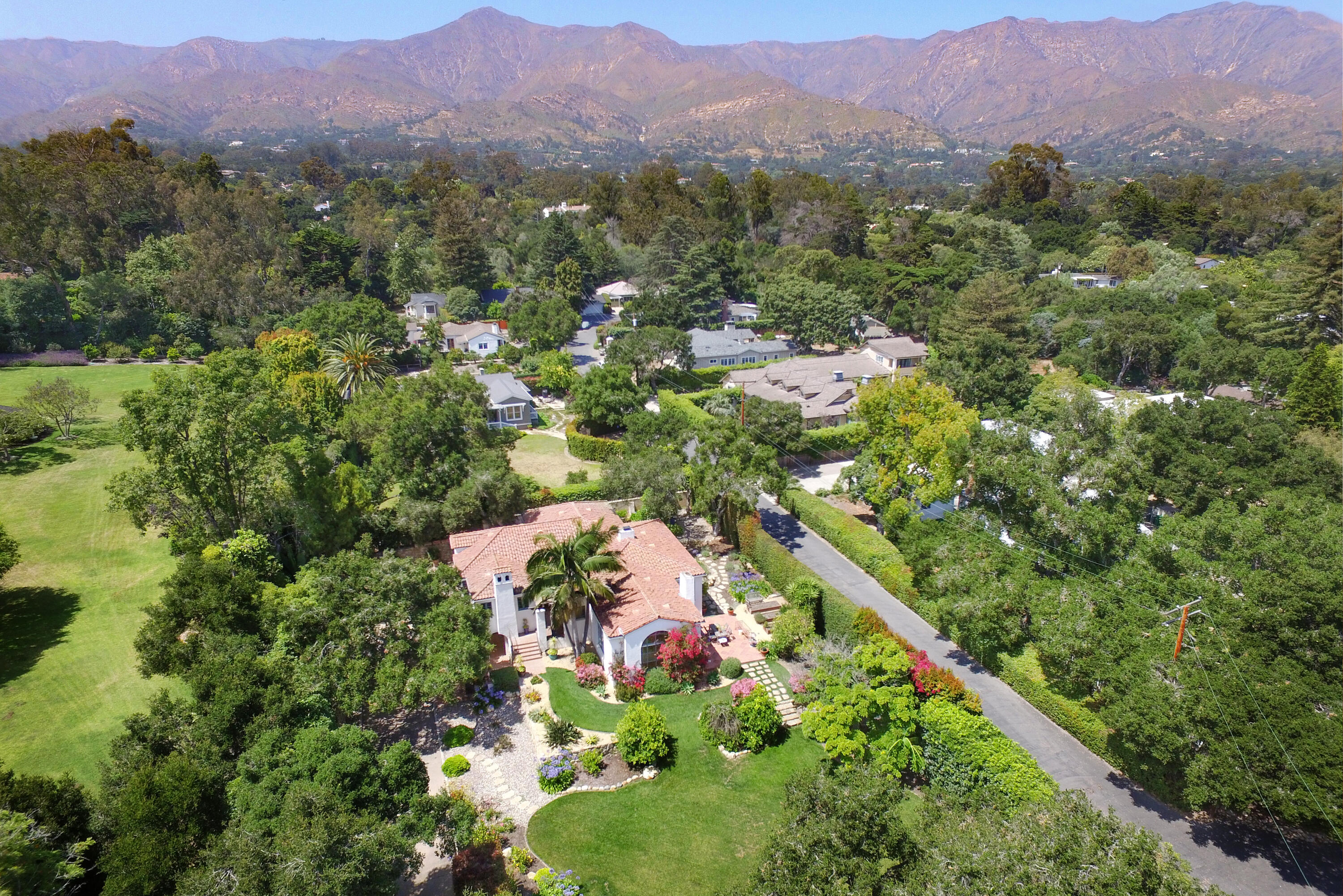 1394 School House Road Santa Barbara, CA 93108 - Photo 13 of 13 an aerial view of lake residential house and green space