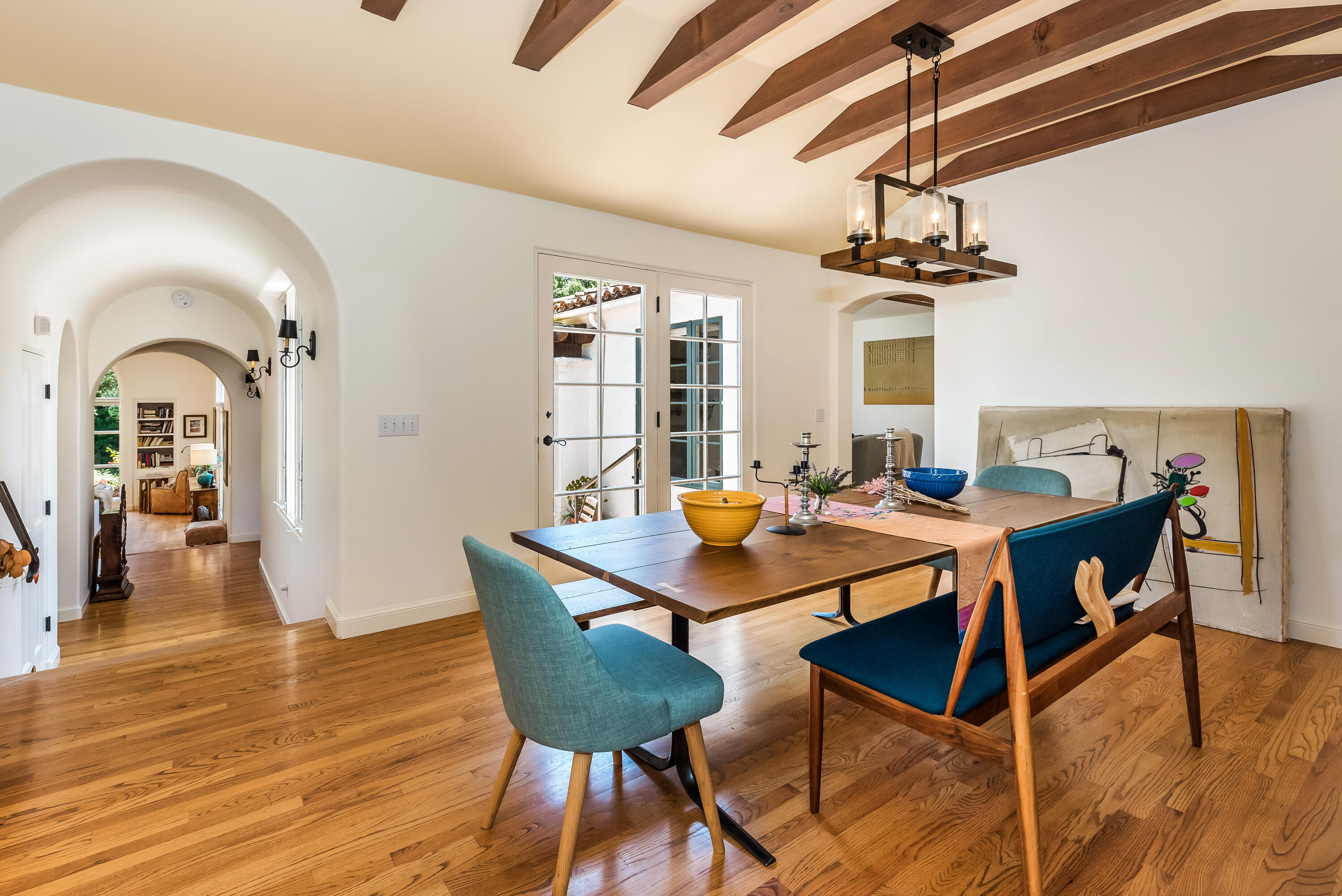 1394 School House Road Santa Barbara, CA 93108 - Photo 7 of 13 a view of a dining room with furniture and wooden floor
