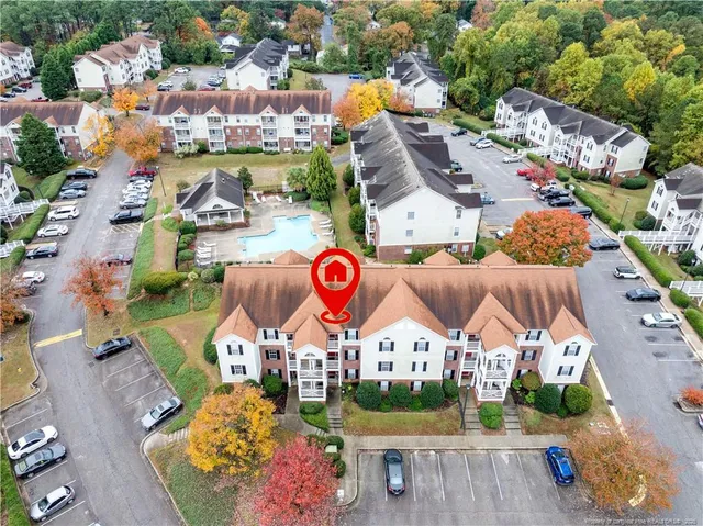 an aerial view of multiple house