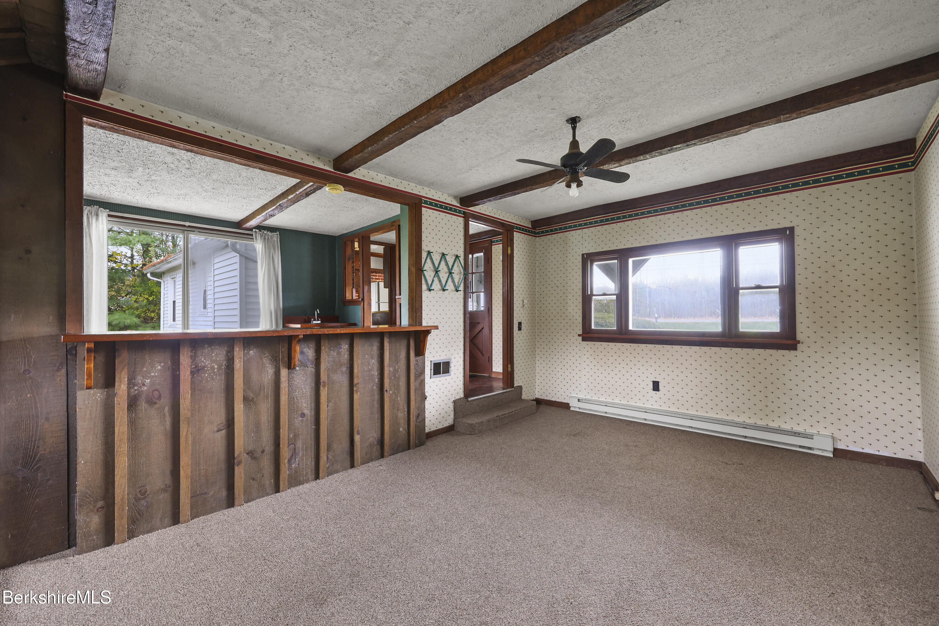 399 State Road Richmond, MA 01201 - Photo 29 of 43 a view of a hallway with a ceiling fan