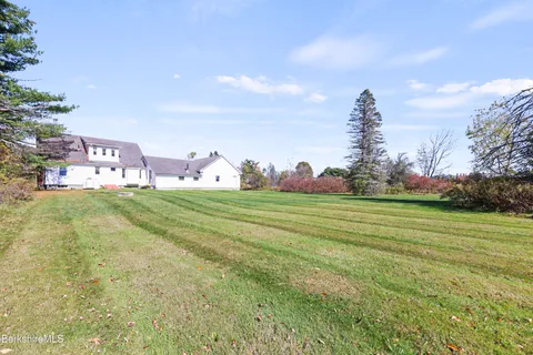 a view of grassy field with trees