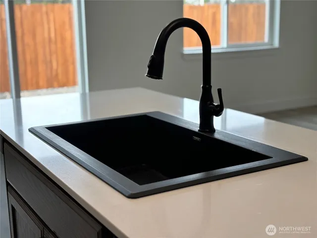 a close view of kitchen sink