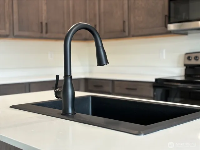 a close view of sink