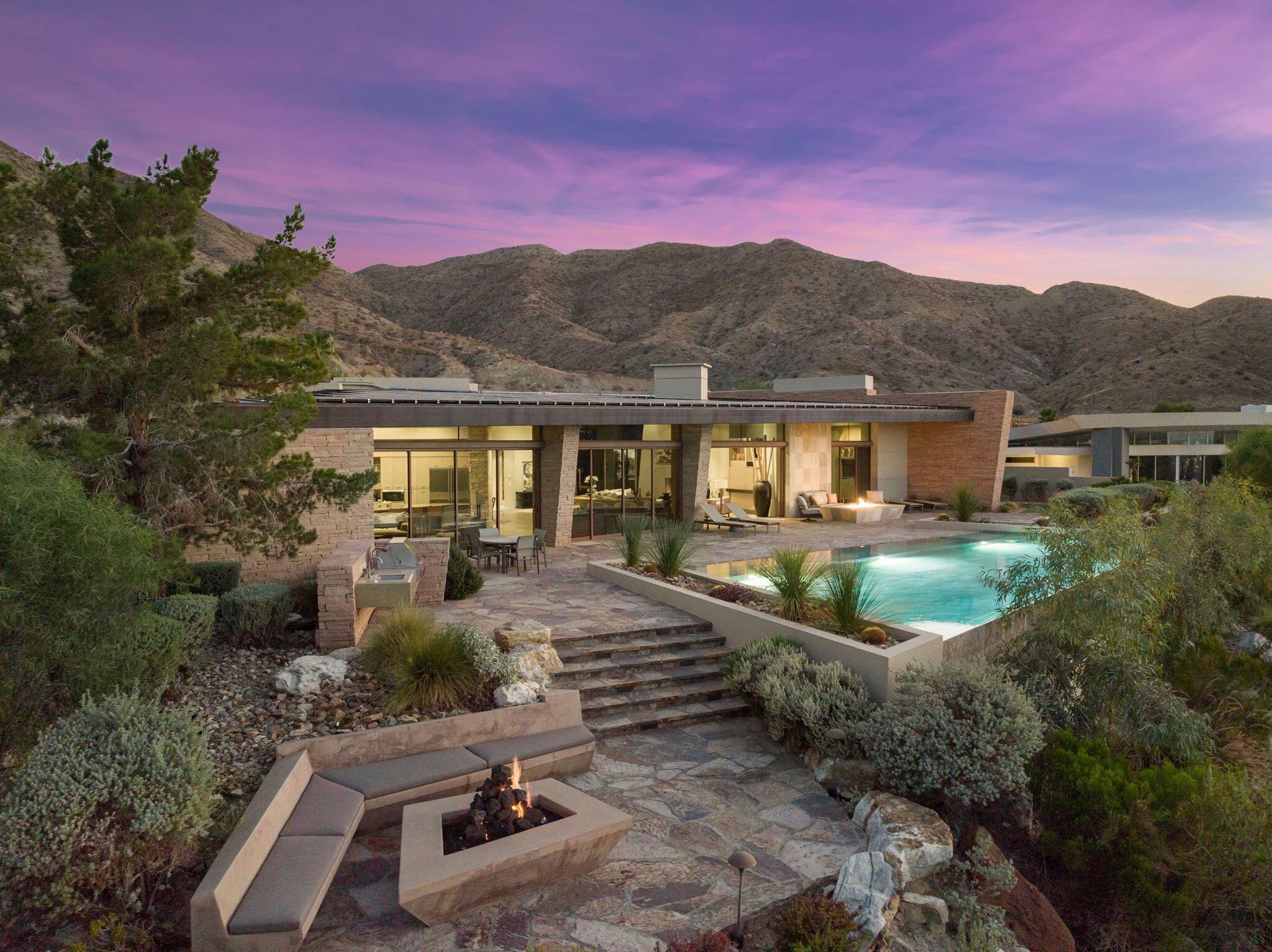 45 Sky Ridge Road Rancho Mirage, CA 92270 - Photo 48 of 85 a view of a house with a yard and sitting area