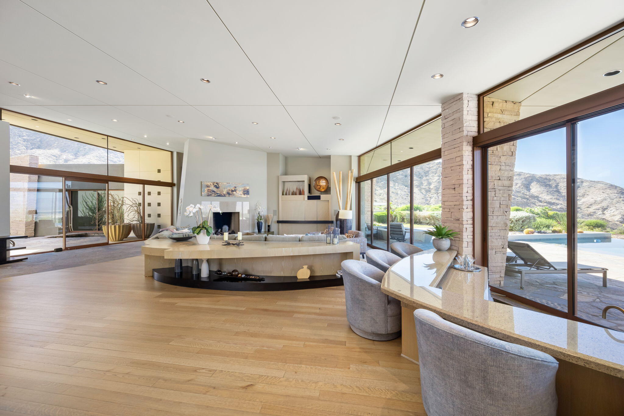 45 Sky Ridge Road Rancho Mirage, CA 92270 - Photo 71 of 85 a living room with furniture and large windows