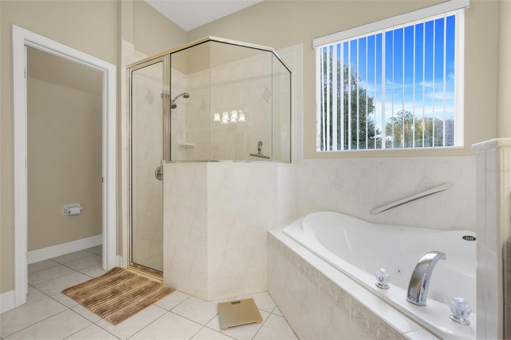10336 Lake Louisa Road Clermont, FL 34711 - Photo 28 of 58 a bathroom with a bathtub and a shower