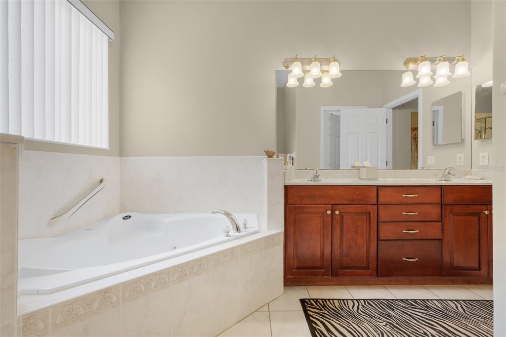 10336 Lake Louisa Road Clermont, FL 34711 - Photo 29 of 58 a spacious bathroom with a tub sink and a mirror