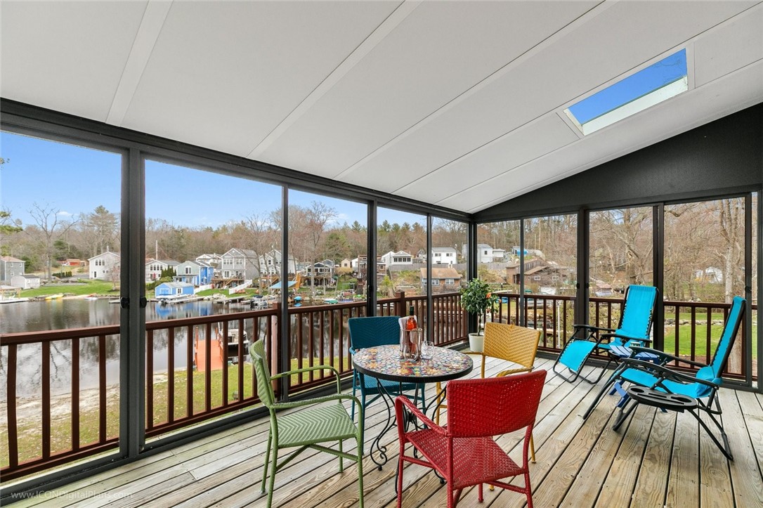 79 Lake Drive Glocester, RI 02814 - Photo 20 of 34 The screened-in porch also has 2 skylights for natural light and to see the moon at night