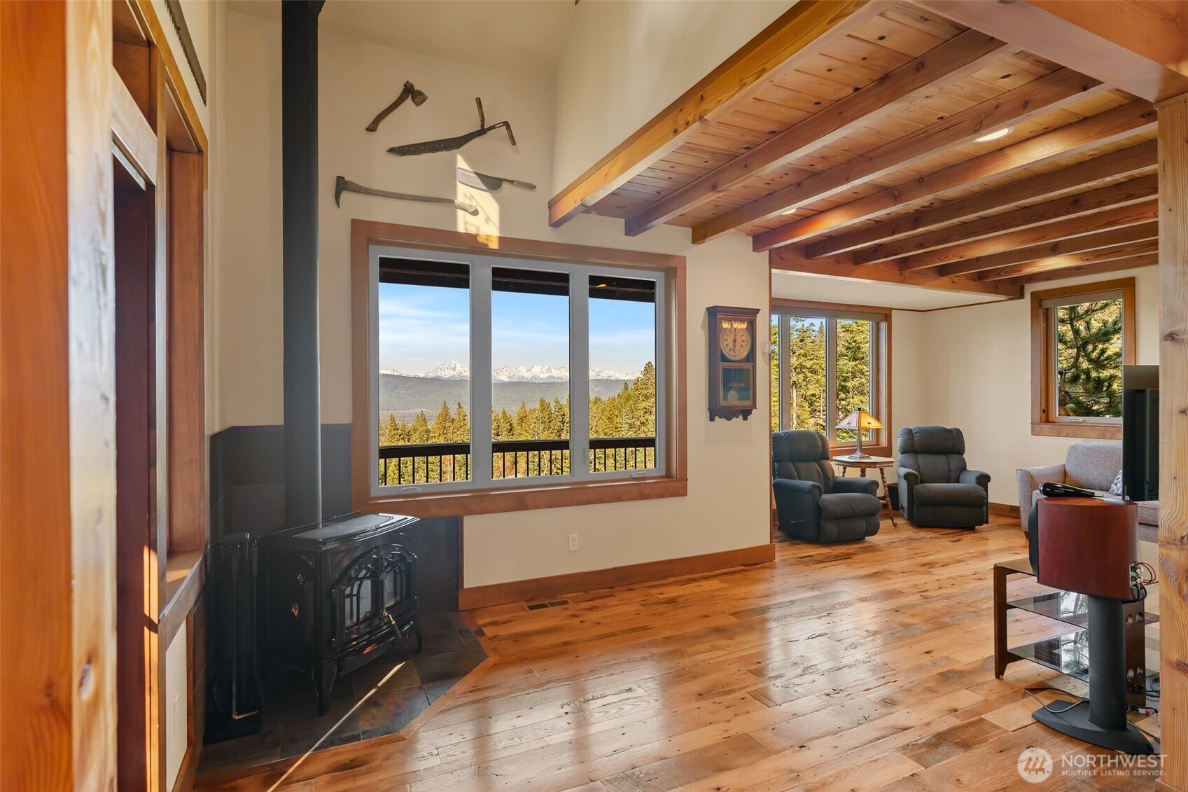 824 Huntrick Drive Cle Elum, WA 98922 - Photo 11 of 38 a living room with furniture a large window with outer view