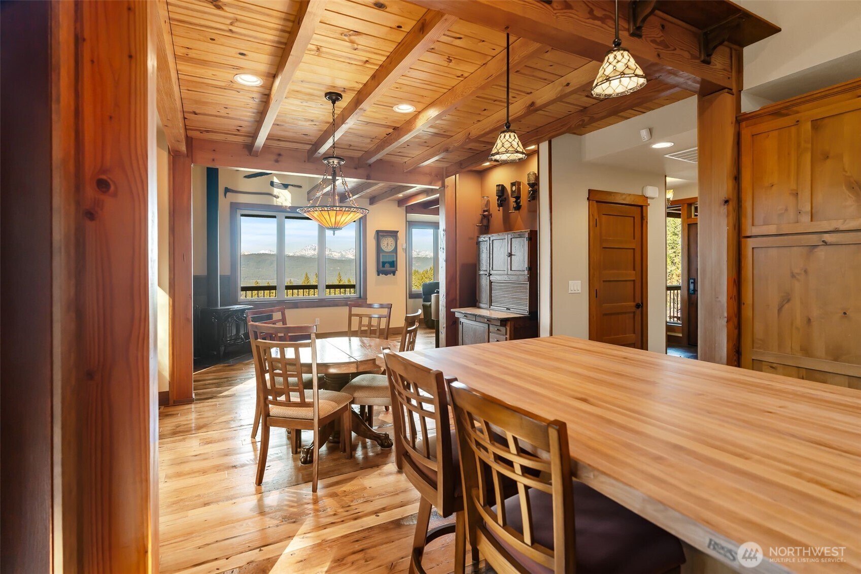 824 Huntrick Drive Cle Elum, WA 98922 - Photo 18 of 38 a view of a dining room with furniture window and outside view