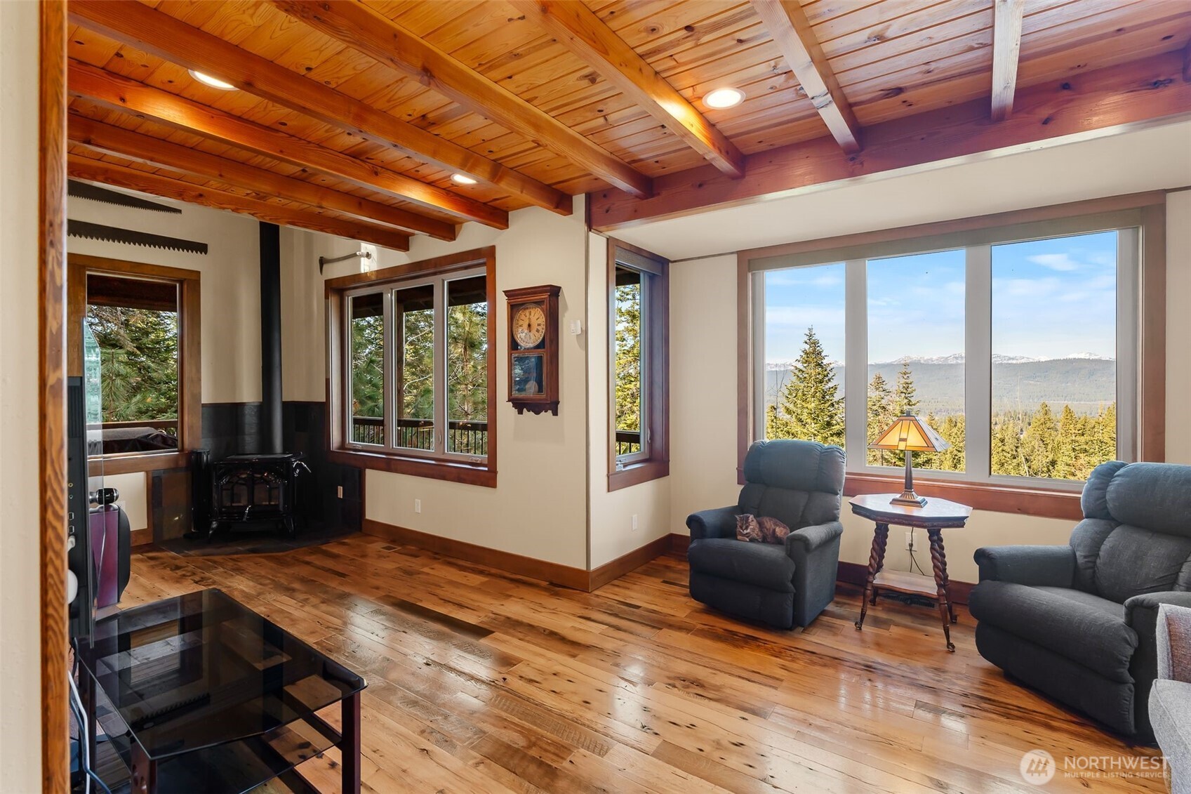 824 Huntrick Drive Cle Elum, WA 98922 - Photo 5 of 38 a living room with furniture windows and flat screen tv