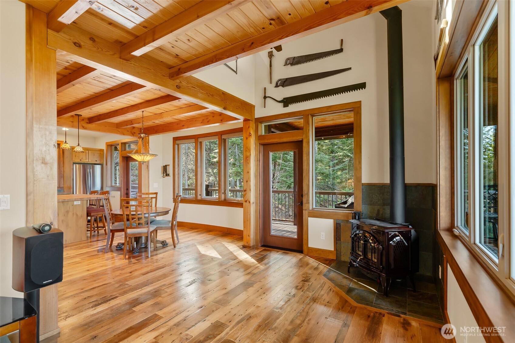 824 Huntrick Drive Cle Elum, WA 98922 - Photo 10 of 38 a dining room with furniture water view and large windows