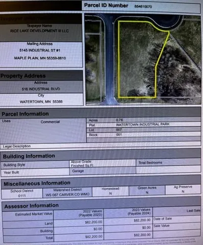 $76,000 | 516 Industrial Boulevard, Watertown, MN 55388