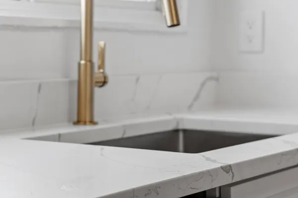 a close view of sink