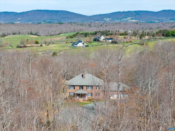 a view of a lake with a mountain