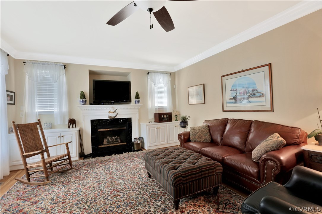 1201 Goswick Ridge Road Midlothian, VA 23114 - Photo 16 of 32 a living room with furniture a flat screen tv and a fireplace
