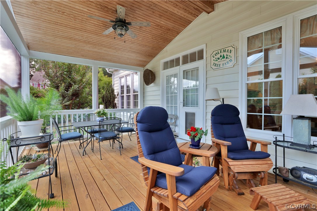 1201 Goswick Ridge Road Midlothian, VA 23114 - Photo 29 of 32 a outdoor space with patio the couches and a dining table with garden view