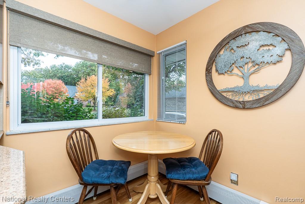 837 Dakota Court Rochester, MI 48307 - Photo 14 of 34 Dining area with wood finished floors and a baseboard radiator