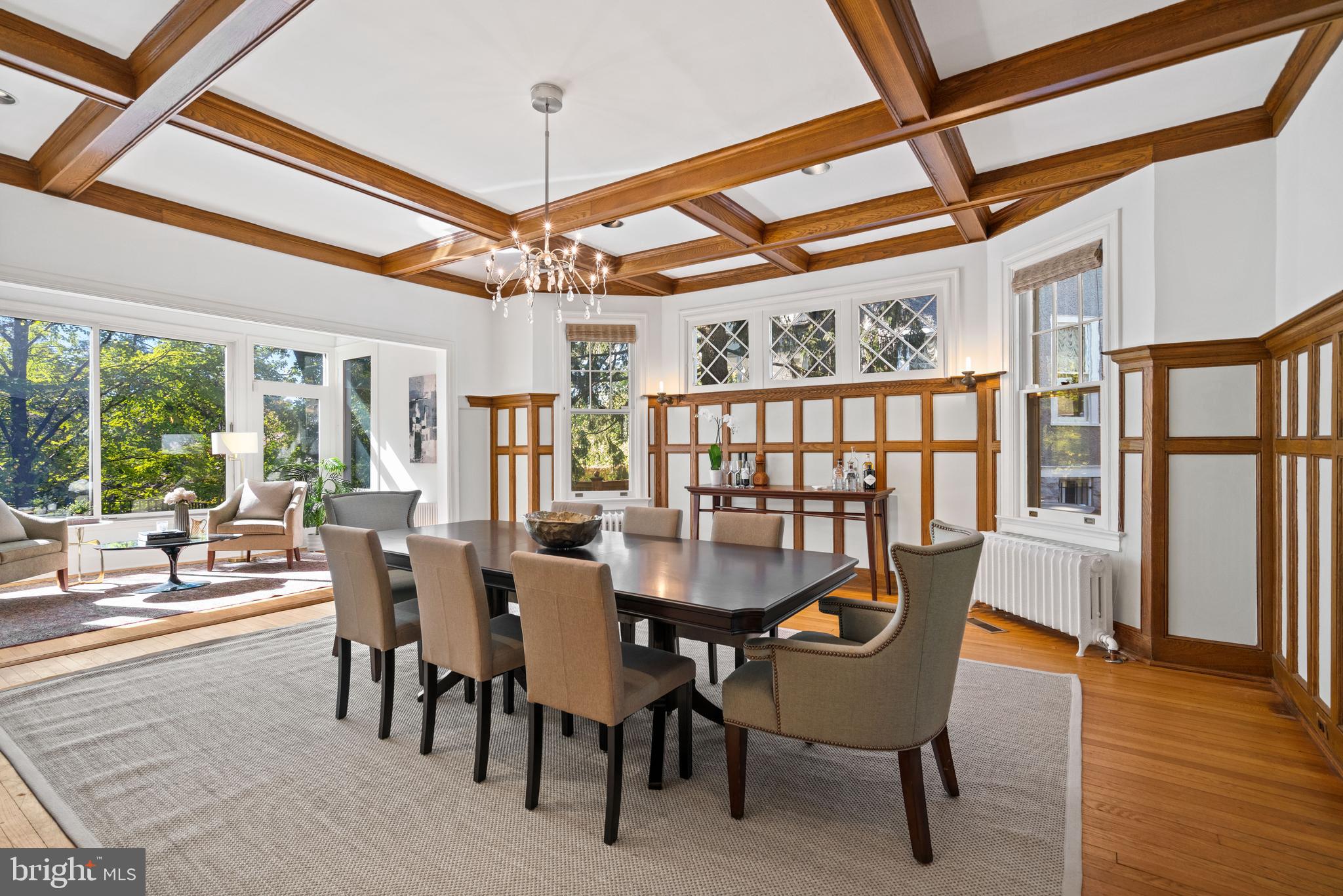 3214 Newark Street Northwest Washington, DC 20008 - Photo 7 of 38 a view of a dining room with furniture window and wooden floor