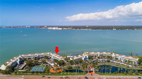 a view of lake with city view
