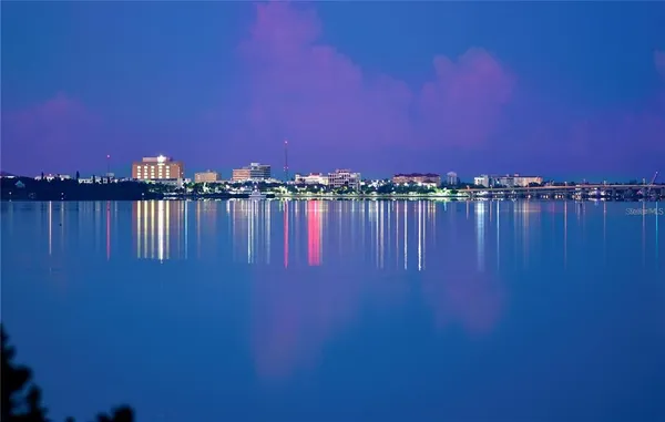 a view of a lake with a ocean view