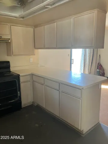 a view of a wooden door